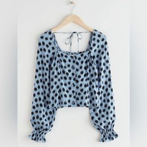 & Other Stories ruffle cuff buttoned up top